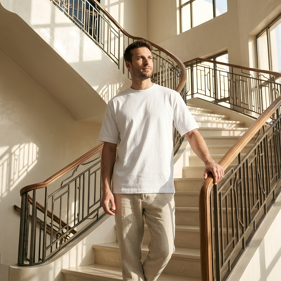 T-SHIRT Oversize Homme - Blanc