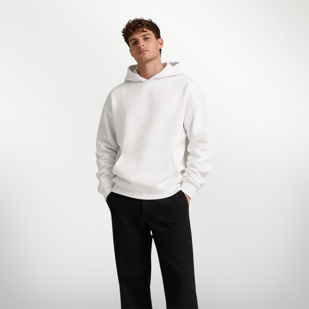 SWEAT À CAPUCHE BASIQUE - Blanc