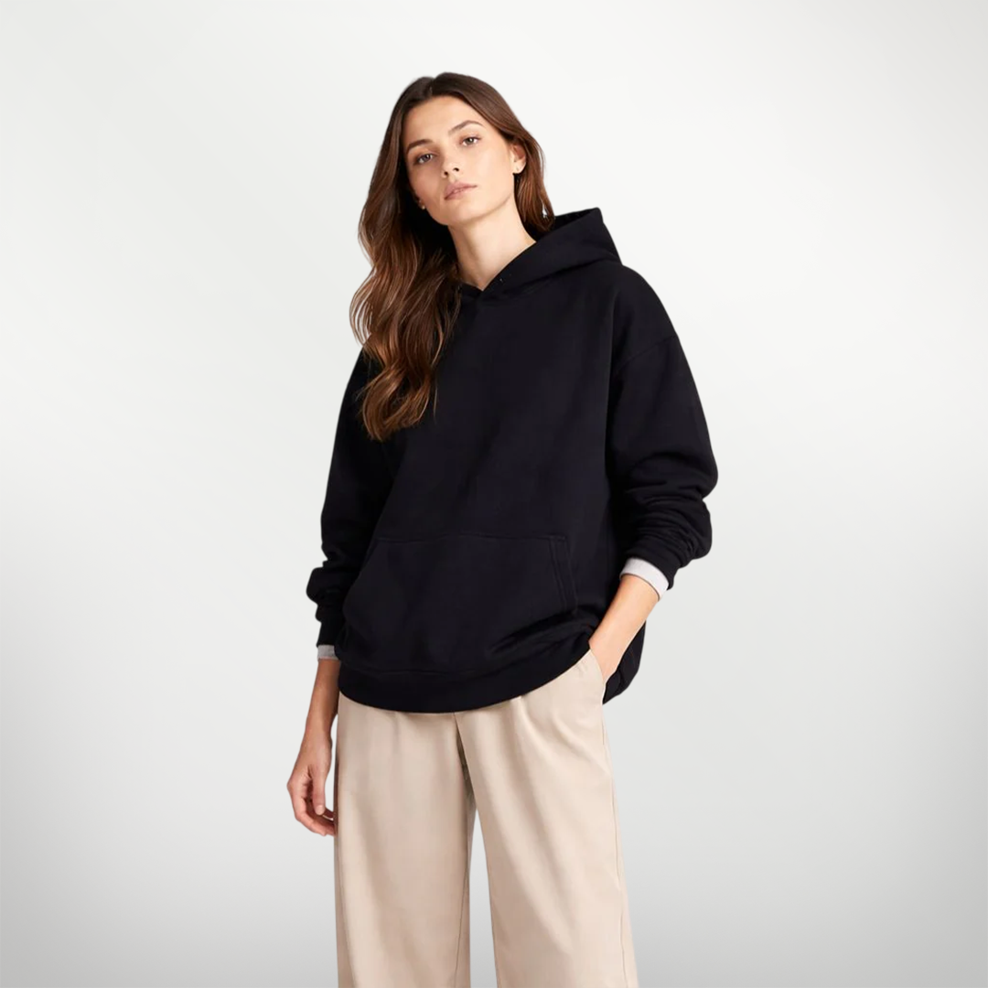 SWEAT À CAPUCHE BASIQUE - Noir femme