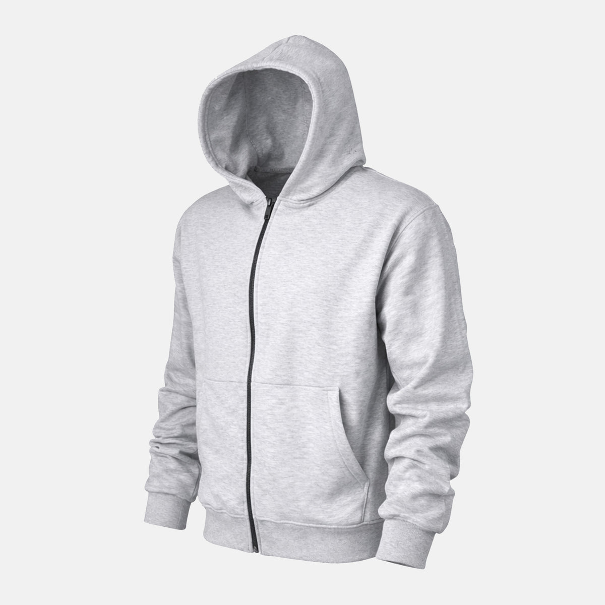 SWEAT À CAPUCHE Zip Basique - Gris