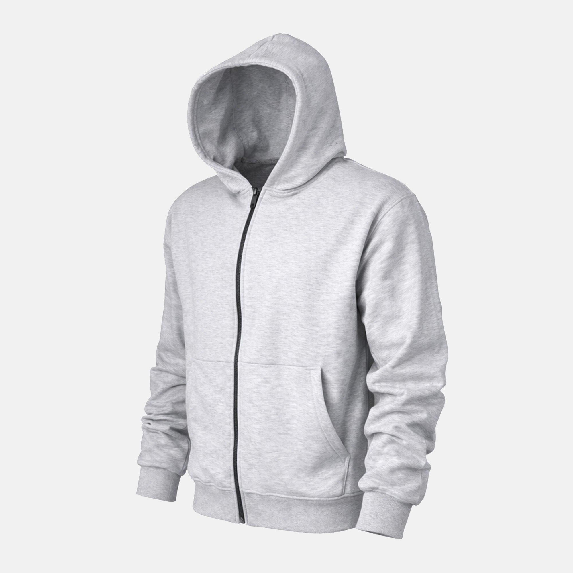 SWEAT À CAPUCHE Zip Basique - Gris