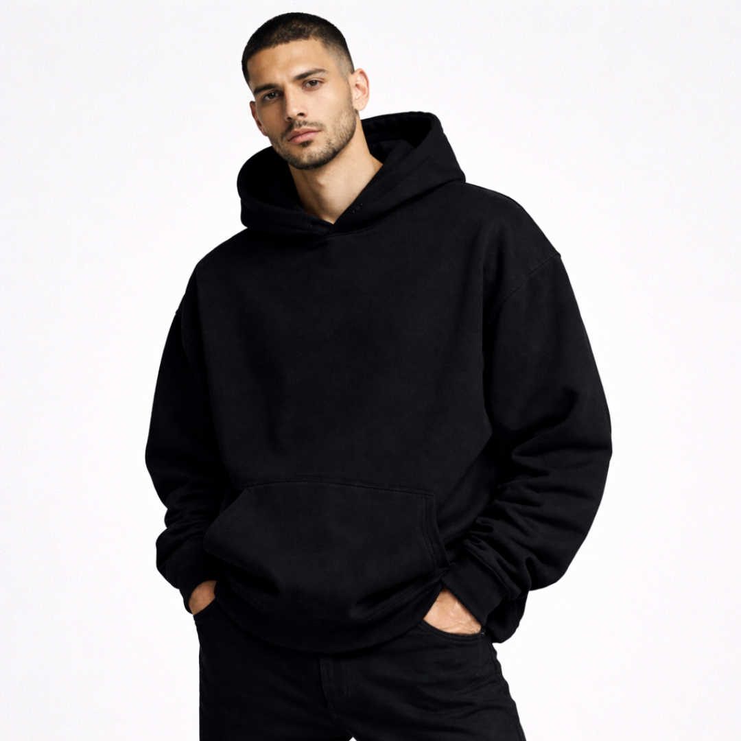 SWEAT À CAPUCHE BASIQUE - Noir