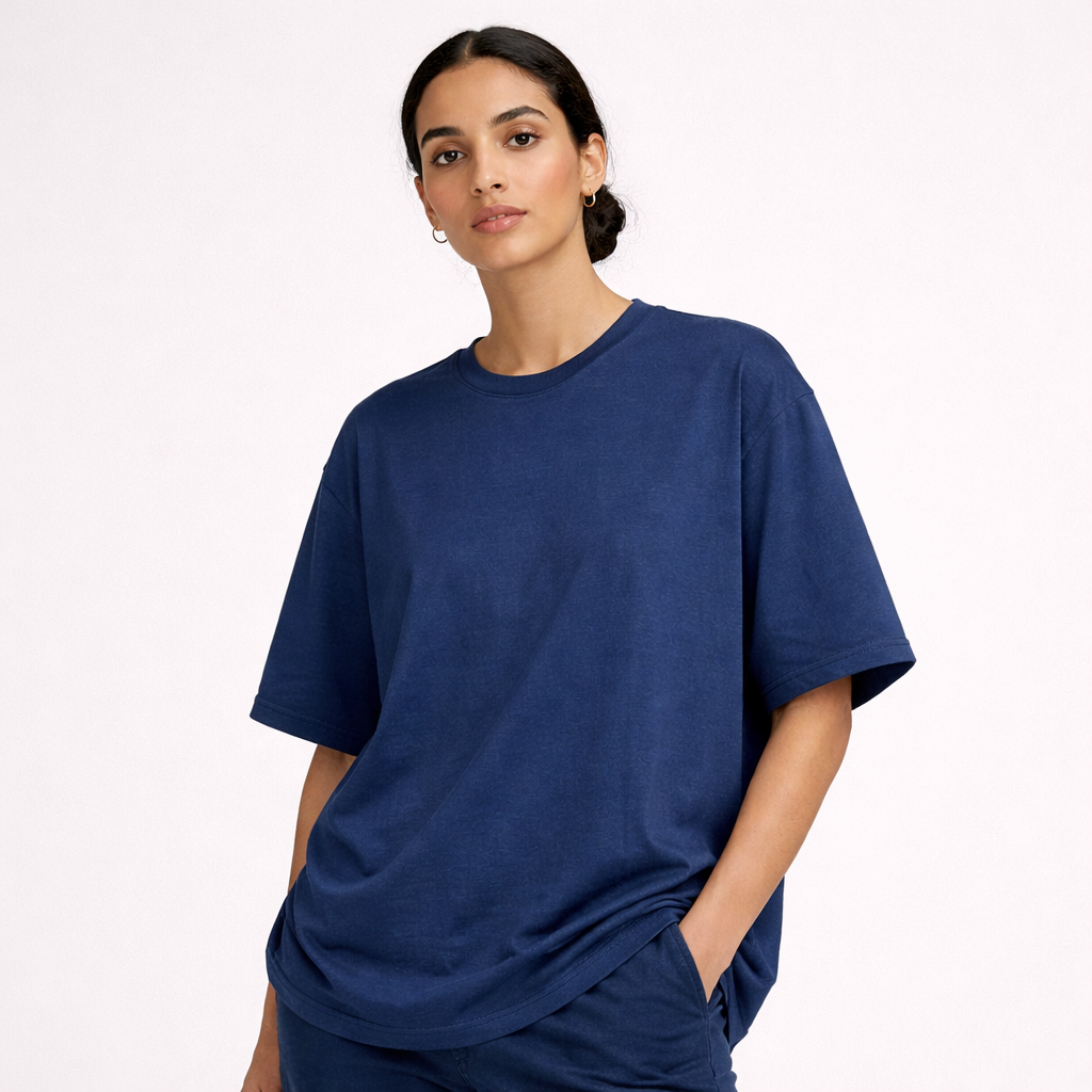 T-SHIRT Oversize Femme - Bleu
