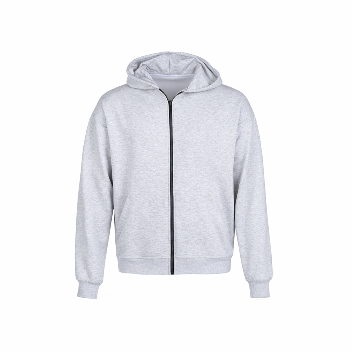 SWEAT À CAPUCHE Zip Basique - Gris