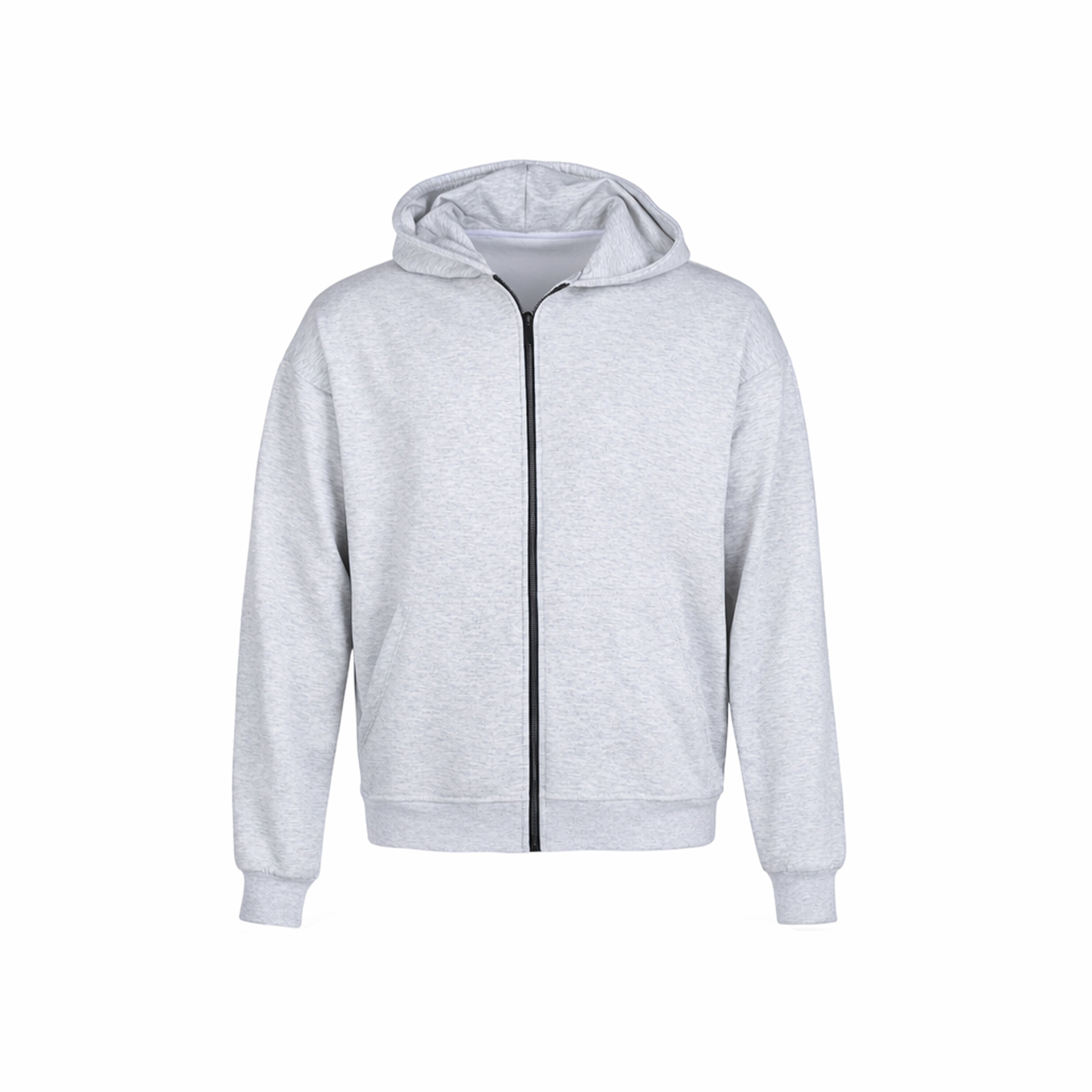 SWEAT À CAPUCHE Zip Basique - Gris