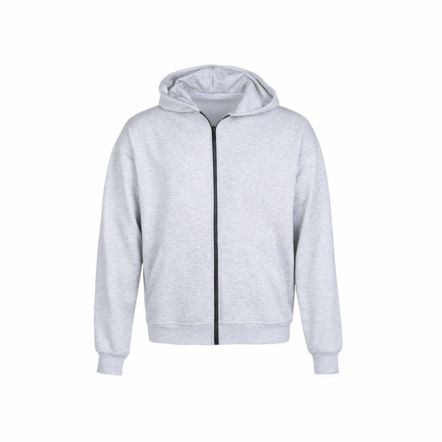 SWEAT À CAPUCHE Zip Basique - Gris