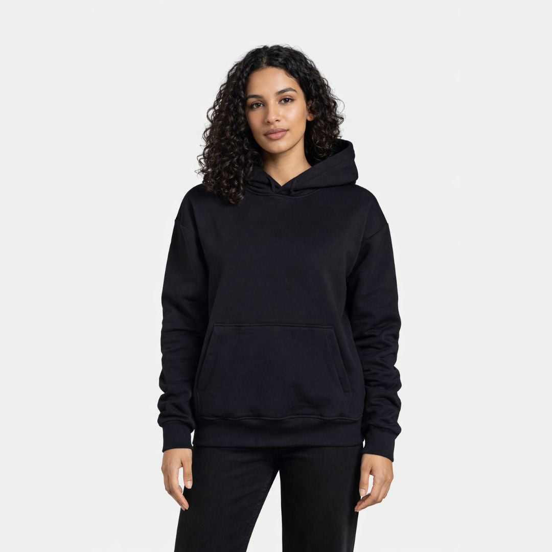SWEAT À CAPUCHE BASIQUE - Noir femme