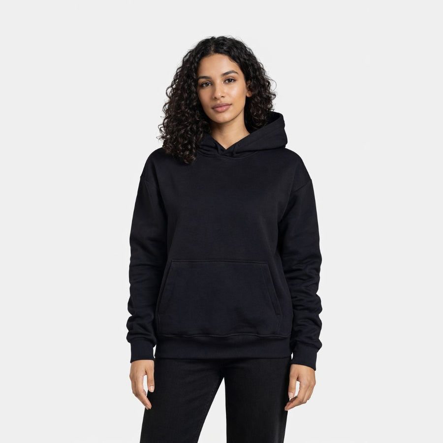 SWEAT À CAPUCHE BASIQUE - Noir femme
