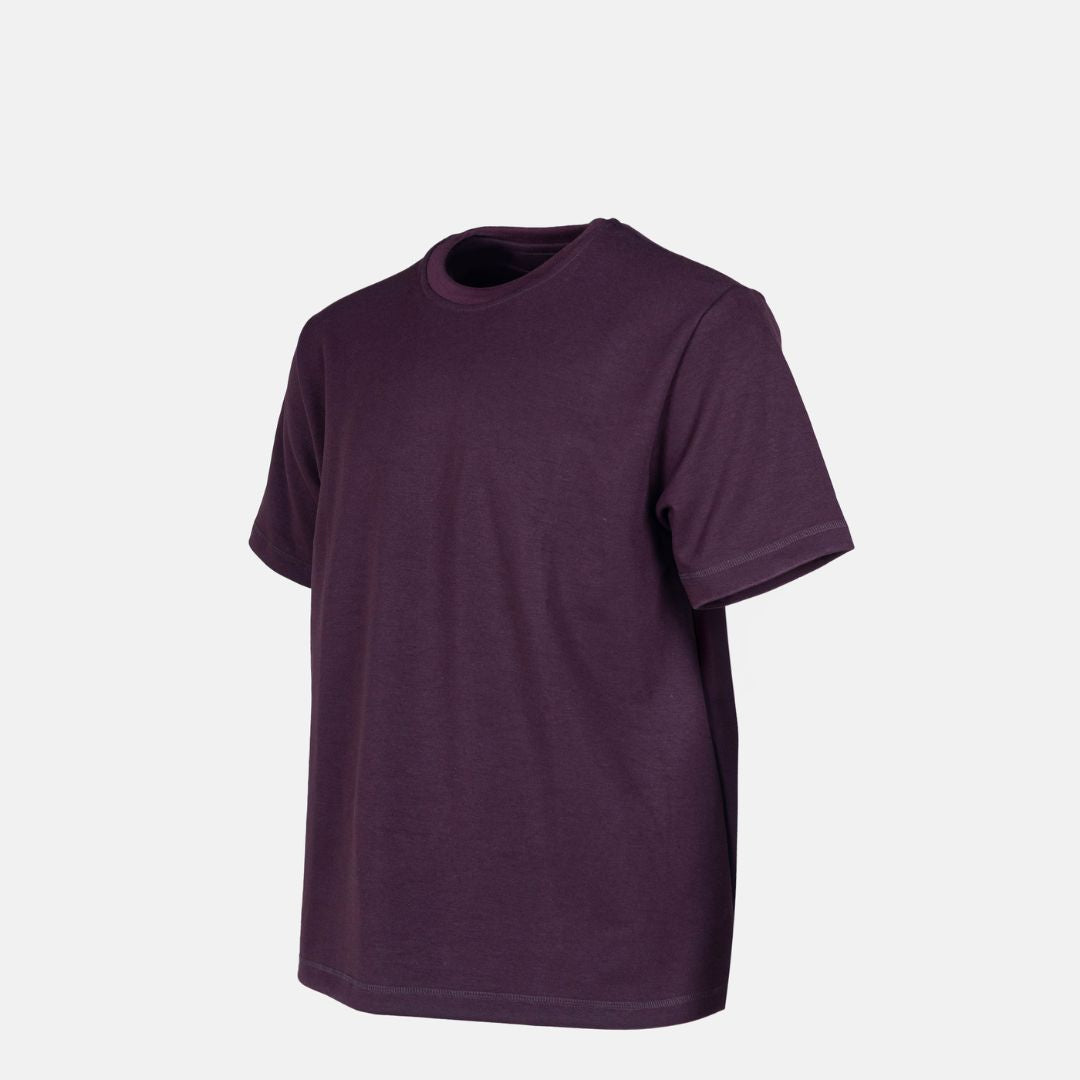 T-SHIRT Oversize Homme - Bordeaux violacé