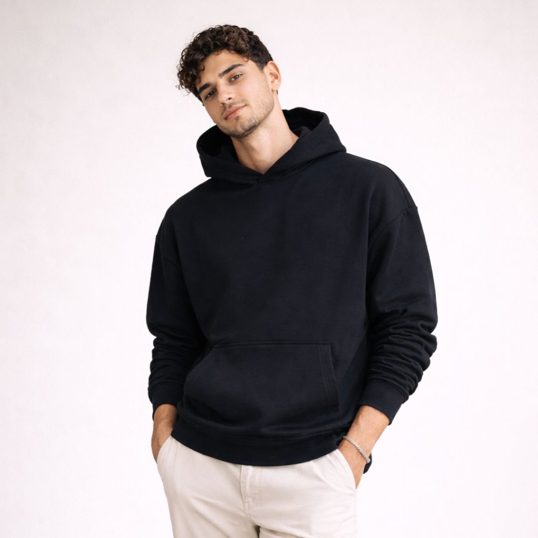 SWEAT À CAPUCHE BASIQUE - Noir