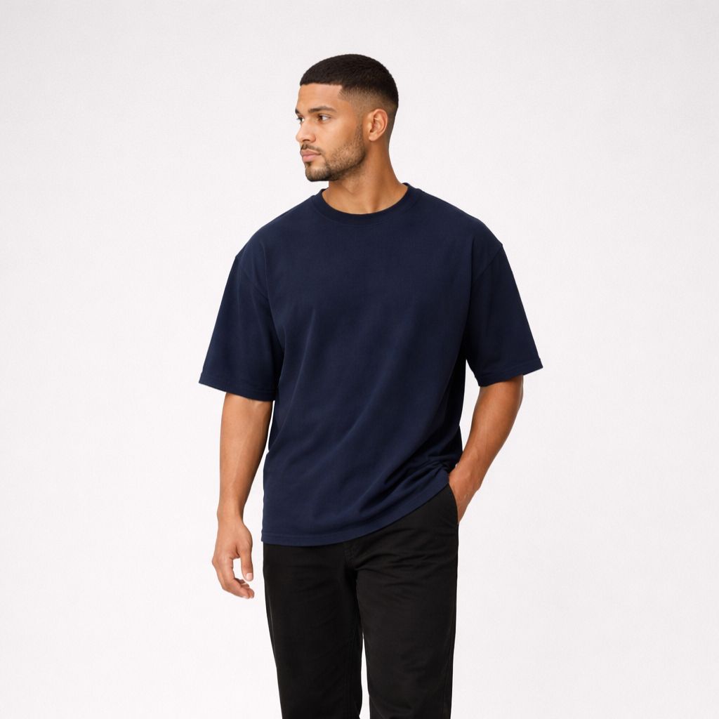 T-SHIRT Oversize Homme - Bleu